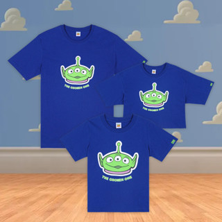 Disney Toy Story Green Man Family Men Women Crop &amp; Kids T-Shirt -เสื้อยืดครอบครัวดิสนีย์ ทอย สตอรี่ เอเลี่ยน ผู้ชาย ครอปผู้หญิงและเด็ก สินค้าลิขสิทธ์แท้100% characters studio