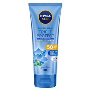 Nivea Sun Body Sun Serum Triple Protect Extra Smoothing &amp; Fresh SPF50 PA+++ 180 ML นีเวีย ซัน บอดี้ ซัน เซรั่ม ทริปเปิ้ล โพรเทค เอ็กซ์ตร้า สมูทติ้ง แอนด์ เฟรช เอสพีเอฟ50 พีเอ+++ 180 มล.