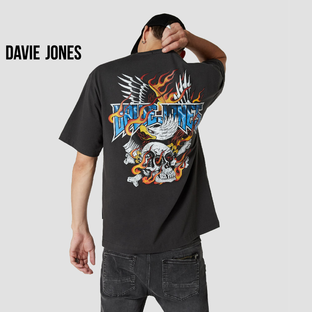 davie-jones-เสื้อยืดโอเวอร์ไซส์-พิมพ์ลาย-สีเทา-graphic-print-oversized-t-shirt-in-grey-wa0112gy