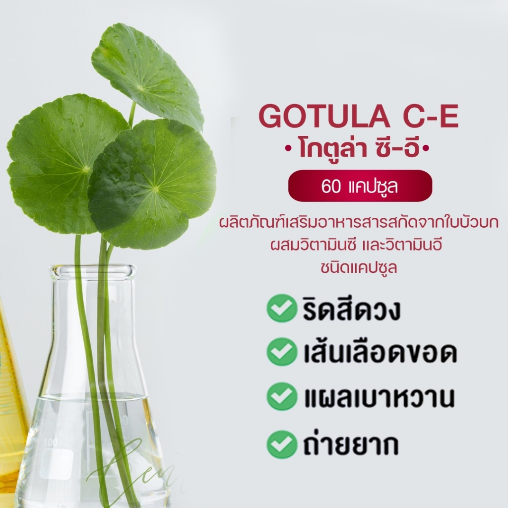 gotula-c-e-giffarine-ใบบัวบก-โกตูล่า-ซีอี-กิฟฟารีน-สารสกัดจากใบบัวบก-เบาหวาน-เลือดไหลเวียนดี-ริดสีดวง-ขนาด-60-แคปซูล