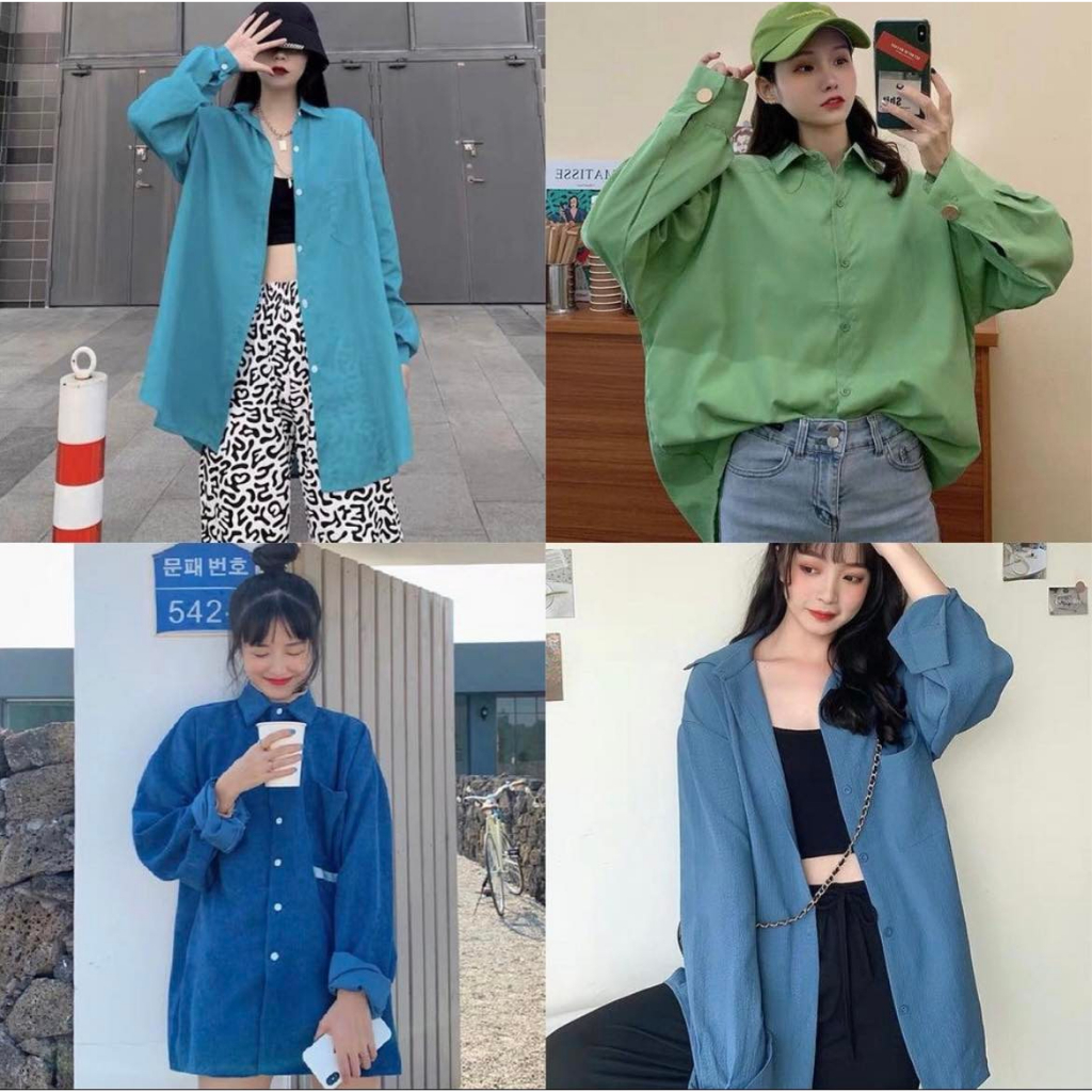 เสื้อเชิ้ตโอเวอร์ไซส์-สีดำ-สุ่มไซส์-ถูกสุด-อก40-65นิ้ว-แขนยาว-มือ2-มีเก็บปลายทาง