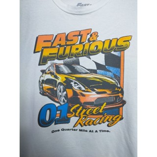 เสื้อยืด มือสอง ลายภาพยนตร์ Fast and Furious อก 48 ยาว 30