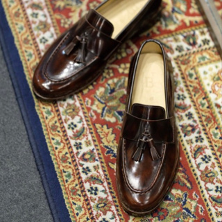 ภาพขนาดย่อของภาพหน้าปกสินค้าBritish รองเท้าหนัง รุ่น Premium Wild Tassel Loafers จากร้าน british_leathershoes บน Shopee