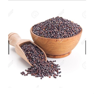 เมล็ดมัสตาร์ดสีดำ – Black Mustard Seeds -- Kala Sarso - No Preservative and Artificial Colour - Authentic and Pure Seeds