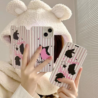 ✨ส่งของขวัญ✨เคสไอโฟน 14 Pro Max 13 12 11 เคส for เคสไอโฟน11 กระต่าย เคสโทรศัพท์แบบพลิก พกง่ายๆ การป้องกันการตก Case