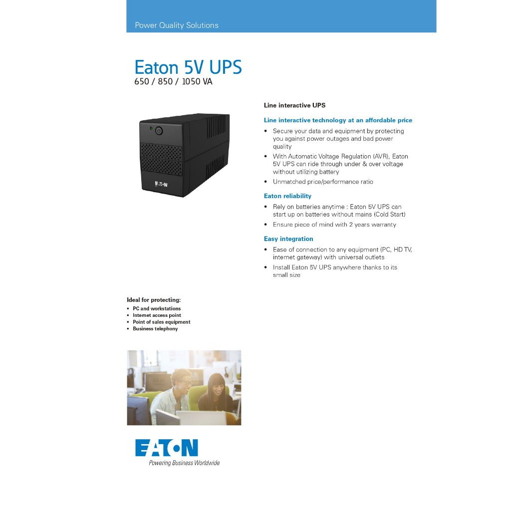 eaton-ups-tower-เครื่องสำรองไฟ-รุ่น-5v650-5v850-5v1050-แบบเลือกซื้อ