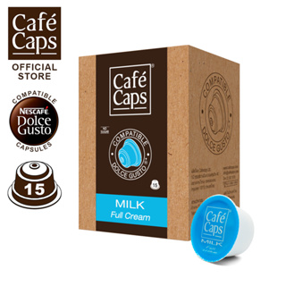 Cafecaps DG ML 15 - Dolce Gusto Compatible Milk (1 กล่อง X 15 แคปซูล) - แคปซูลนมใช้ได้กับเครื่อง Dolce Gusto เท่านั้น