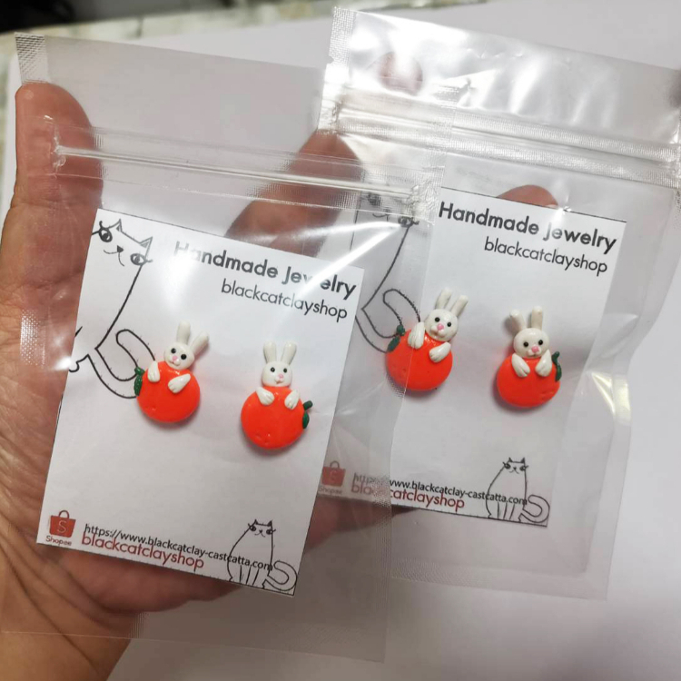 ต่างหูดินปั้นงาน-handmade