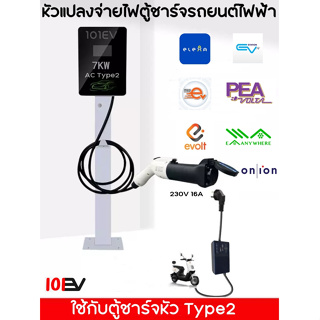 Type2 Adapter หัวแปลงชาร์จตู้ชาร์จสาธารณะ Adapter for EV charging Type 2 to AC IEC 62196