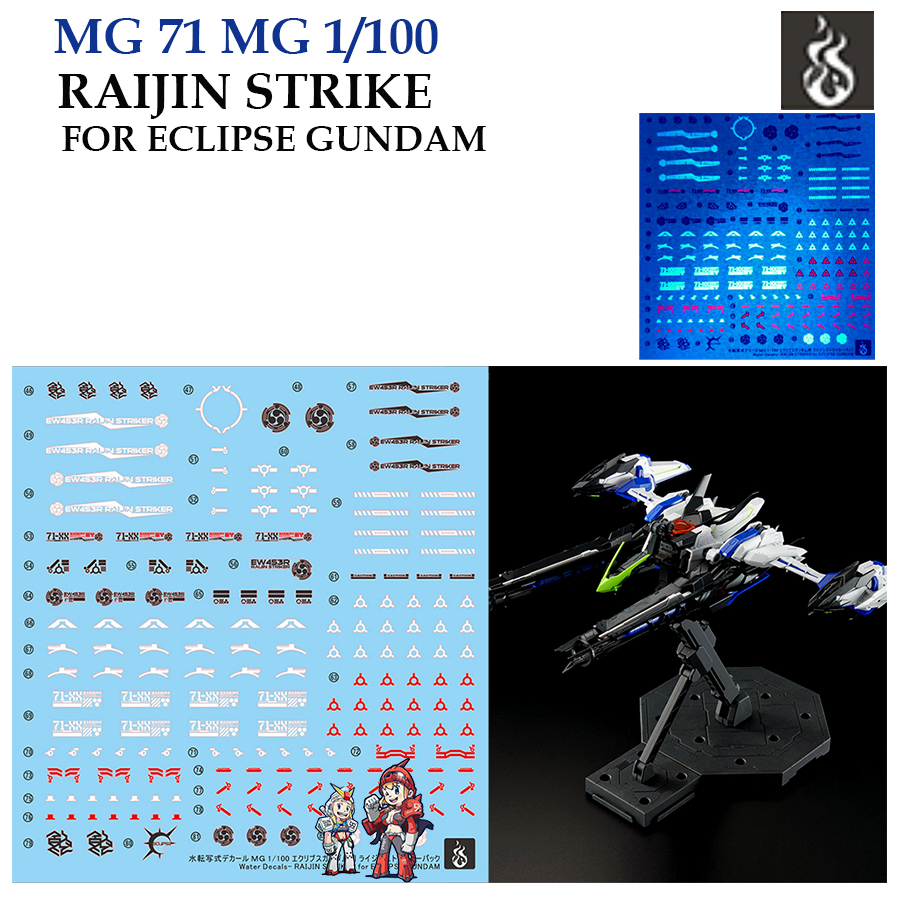 ดีคอลน้ำ [Ghost] MG 71 RAIJIN STRIKE FOR ECLIPSE GUNDAM MG 1/100 (HIQ ...