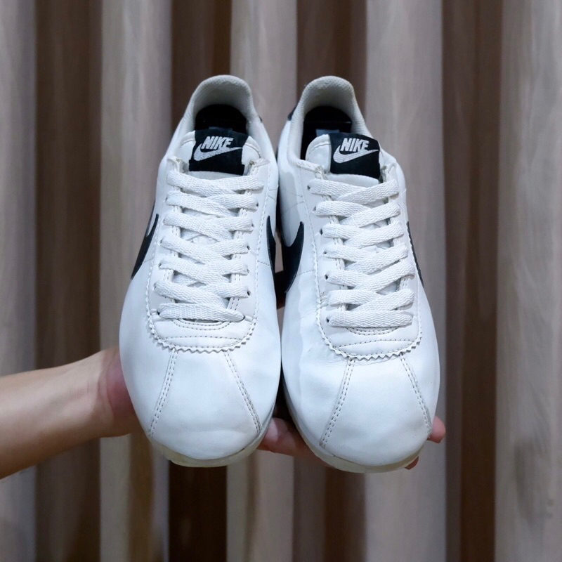 มือสองของแท้-nike-classic-cortez-leather-รองเท้าผ้าใบหนังต่ำสำหรับผู้ชายและผู้หญิง