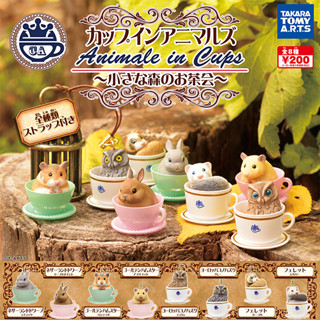 กาชาปองพวงกุญแจนกฮูก Cup in Animals Small Tea Party in the Forest