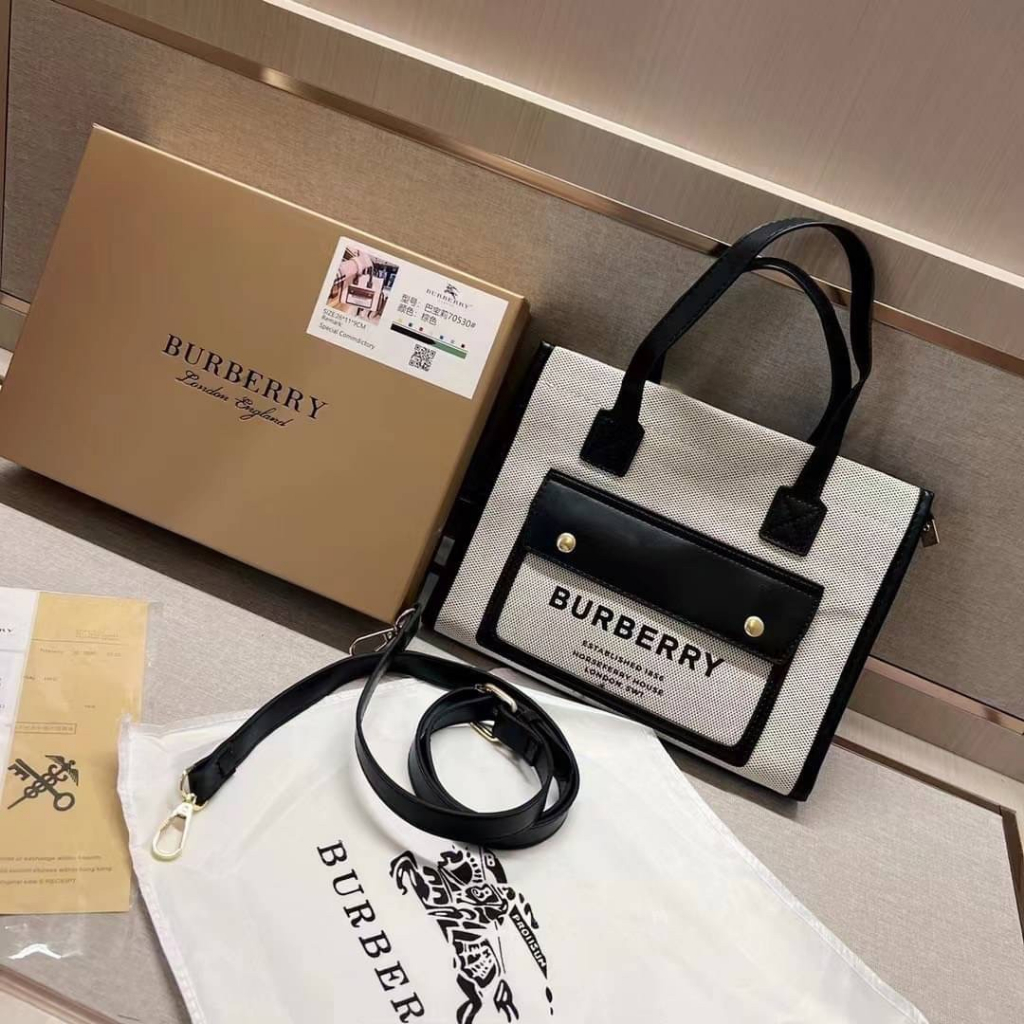 burberry-งานผ้าอย่างดี-จะถือหรือสะพายก็ดูแพง-ขนาด-10x25x21