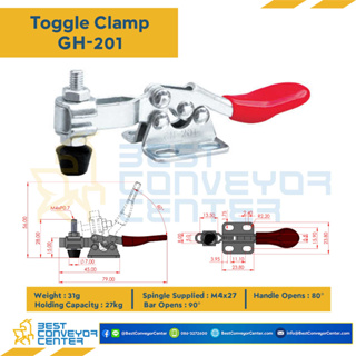 Toggle Clamp แบบแนวนอน GH-201 (Steel)