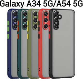 Galaxy A24(พร้อมส่งในไทย)เคสขอบนิ่มหลังแข็งขุ่นคลุมกล้องSamsung Galaxy A34 5G/A54 5Gตรงรุ่น