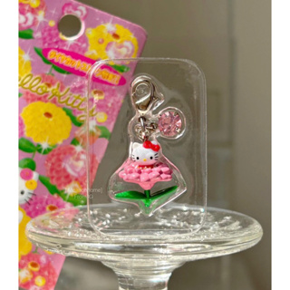 Hello Kitty Charm Gotochi Sanrio 2005 Pink Flower พวงกุญแจคิตตี้ หัวซิปคิตตี้ จี้คิตตี้