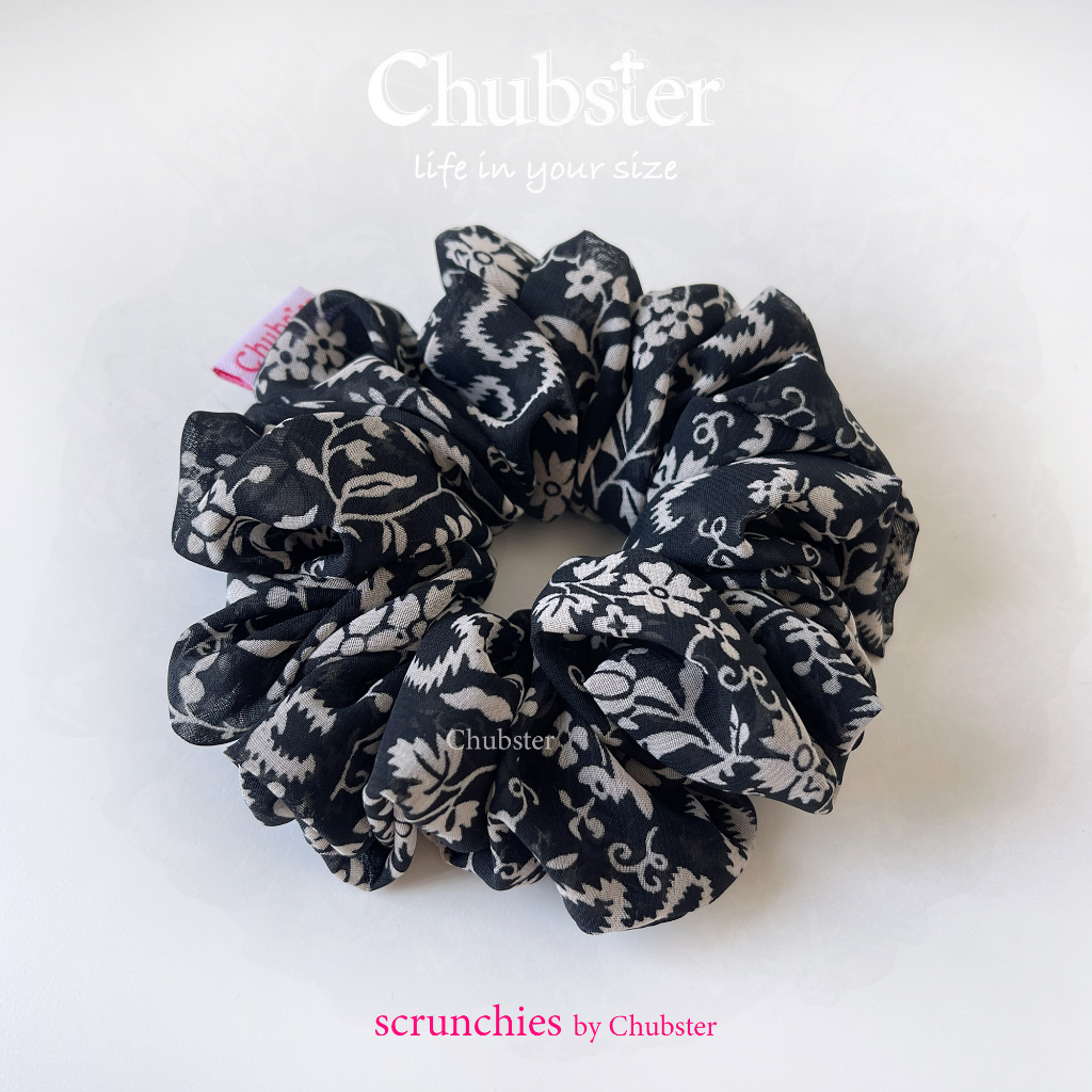 wonderful-chiffon-scrunchies-12cm-ยางมัดผม-ผ้าชีฟอง-ยางรัดผมโดนัท