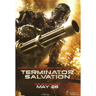 โปสเตอร์ หนัง คนเหล็ก 4 มหาสงครามจักรกลล้างโลก Terminator Salvation 2009 POSTER 24”x35” นิ้ว Sci-Fi Movies T-800 Model