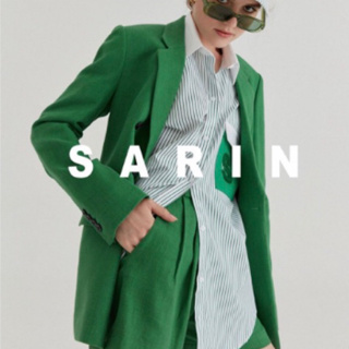 *used once* sarin layer blazer สี kelly green