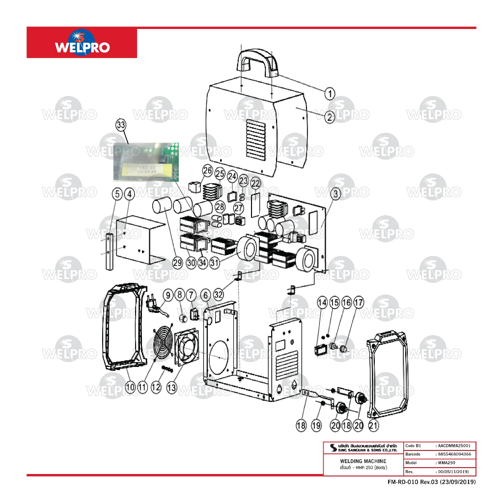 เชื่อม-ดี-ตู้เชื่อม-ตู้เชื่อมอินเวอร์เตอ-mma-250-by-welpro-เครื่องเชื่อม