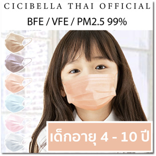 หน้ากากอนามัยเด็ก Cicibella Soft Comfortable Kids Mask นำเข้าจากประเทศญี่ปุ่น