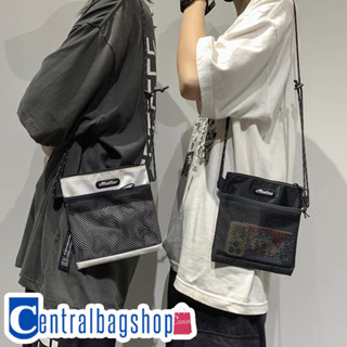 centralbagshop(C1782) กระเป๋าผ้าสะพายข้างหน้ามีช่องตาข่ายoffbetterเวอร์ชั่นเกาหลี