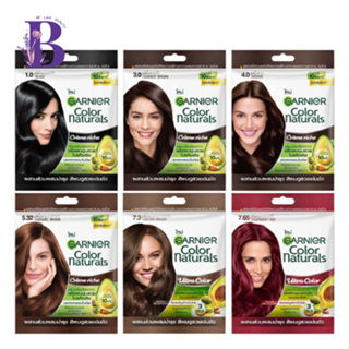 (1ซอง) GARNIER Color naturals การ์นิเย่ คัลเลอร์ แนทเชอรัลส์ ครีมย้อมผม