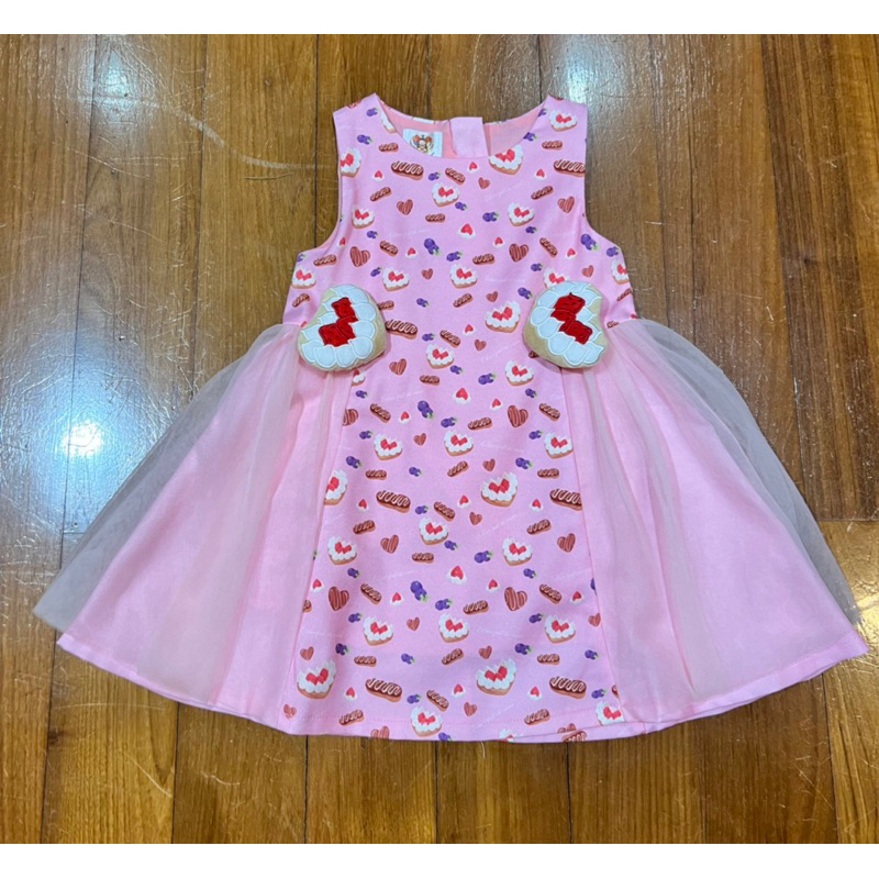 cheescake-dress-3t-สำหรับน้อง-2-3-ขวบ-ใส่แค่ครั้งเดียว-ใหม่มาก-จากร้าน-eclair-fait-de-couer