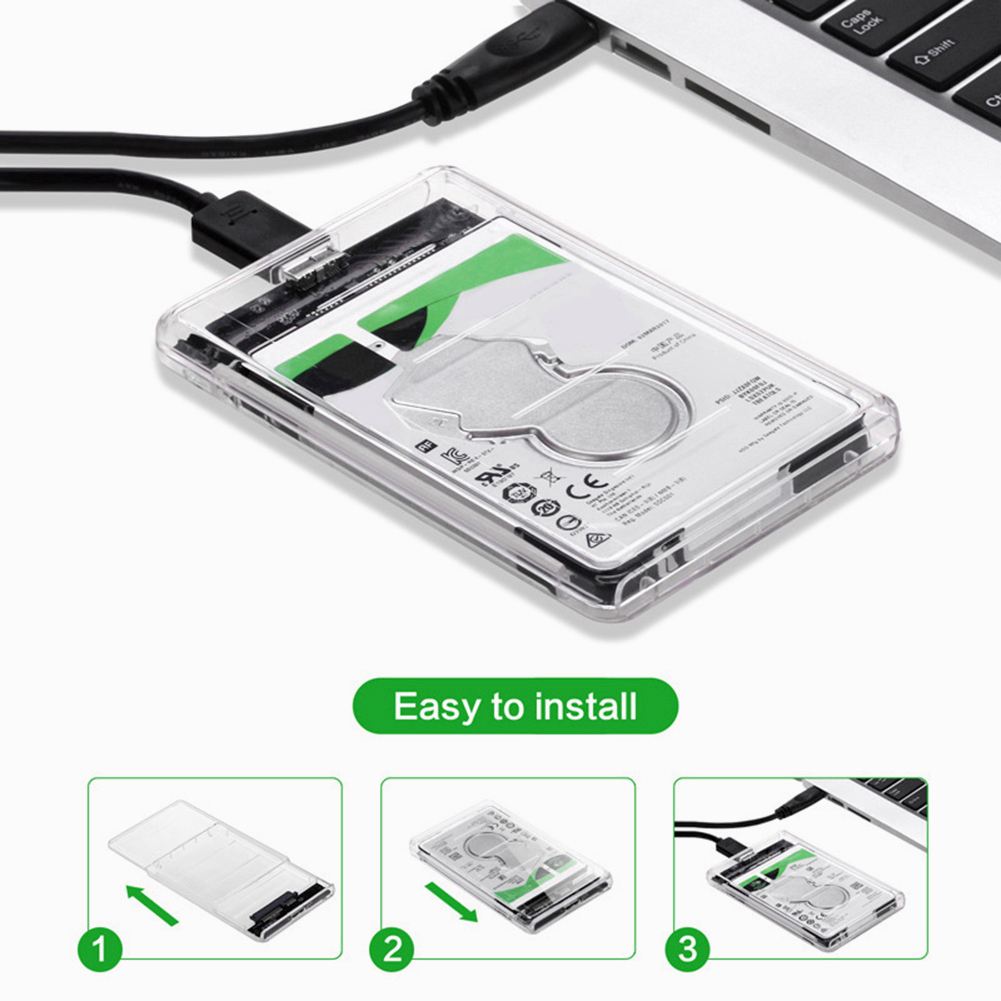 ภาพสินค้าActual  HDD Case SSD Enclosure 2.5inch ฮาร์ดไดรฟ์ USB 3.0 แบบใส รองรับโปรโตคอล UASP สําหรับ 7-9.5 มม. ขนาด 2.5 นิ้ว จากร้าน actual_official_shop บน Shopee ภาพที่ 4