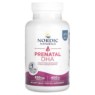 ภาพขนาดย่อของภาพหน้าปกสินค้าNordic Naturals, Prenatal DHA, Unflavored Formula, 180 Soft Gels เสริมพัฒนาการทางสมองและการมองเห็นของ จากร้าน eucerinthiiland บน Shopee ภาพที่ 3