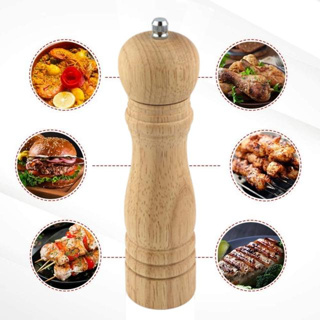 wooden pepper grinder ที่บดพริกไทยแบบละเอียดไม้แท้  ที่บดพริกไทยแบบละเอียด ช่วยในการบดพริกไทยแบบเม็ด เกลือหิมาลัย