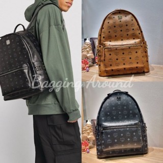 M.C.M STARK STUDS MEDIUM BACKPACK IN VISETOS