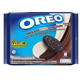 OREO โอริโอ้..Dark and White Chocolate ทูโทน 248.4กรัม(9x27.6) กรัม1แพค/บรรจุ 9 ซอง