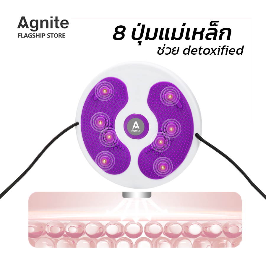 agnite-จานหมุนทวิส-จานหมุน-จานหมุนเอวเล็ก-ที่หมุนออกกำลังกาย-บริหารเอว-รับน้ำหนักได้100kg-wriggle-plate-with-rope