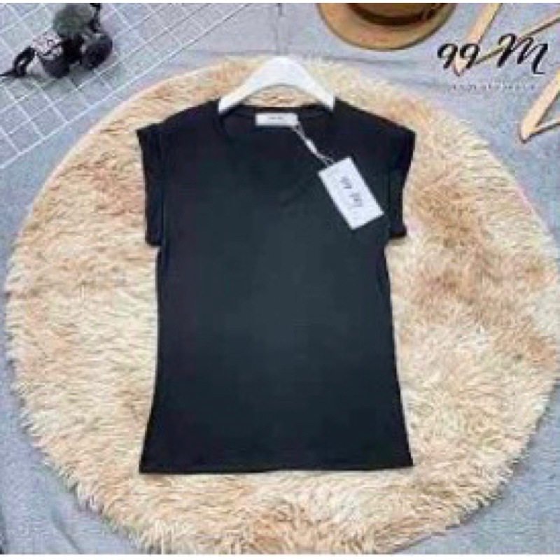 ผ้าเรย่อน-คอวีแขนพับ-เสื้อเรย่อนสีพื้น-ผ้านิ่ม-ใส่สบาย