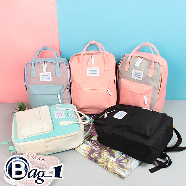 ภาพหน้าปกสินค้าbag(BAG956)-E2_กระเป๋าเป้แฟชั่นสีทรูโทนน่ารักมาก