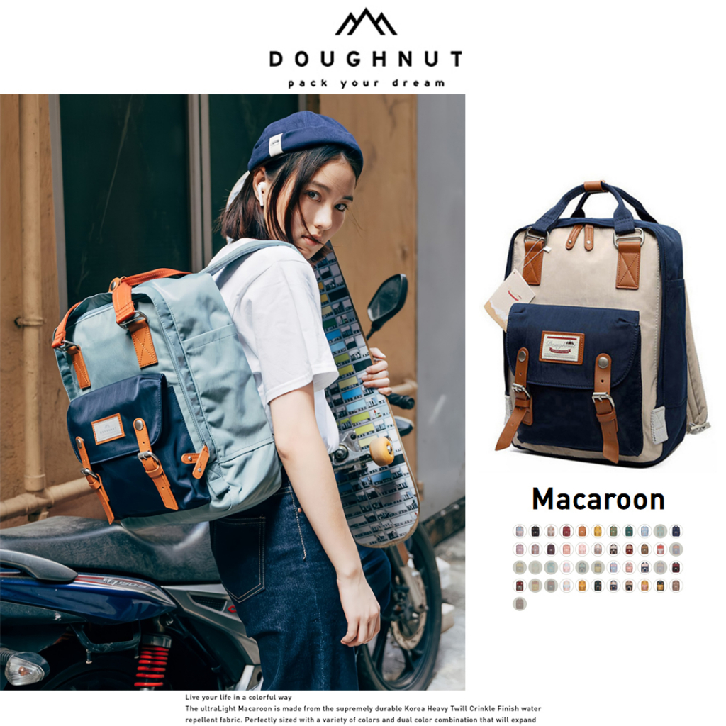 Doughnut แท้100 Macaroon Classic size Backpack /กระเป๋าเป้สะพายหลัง