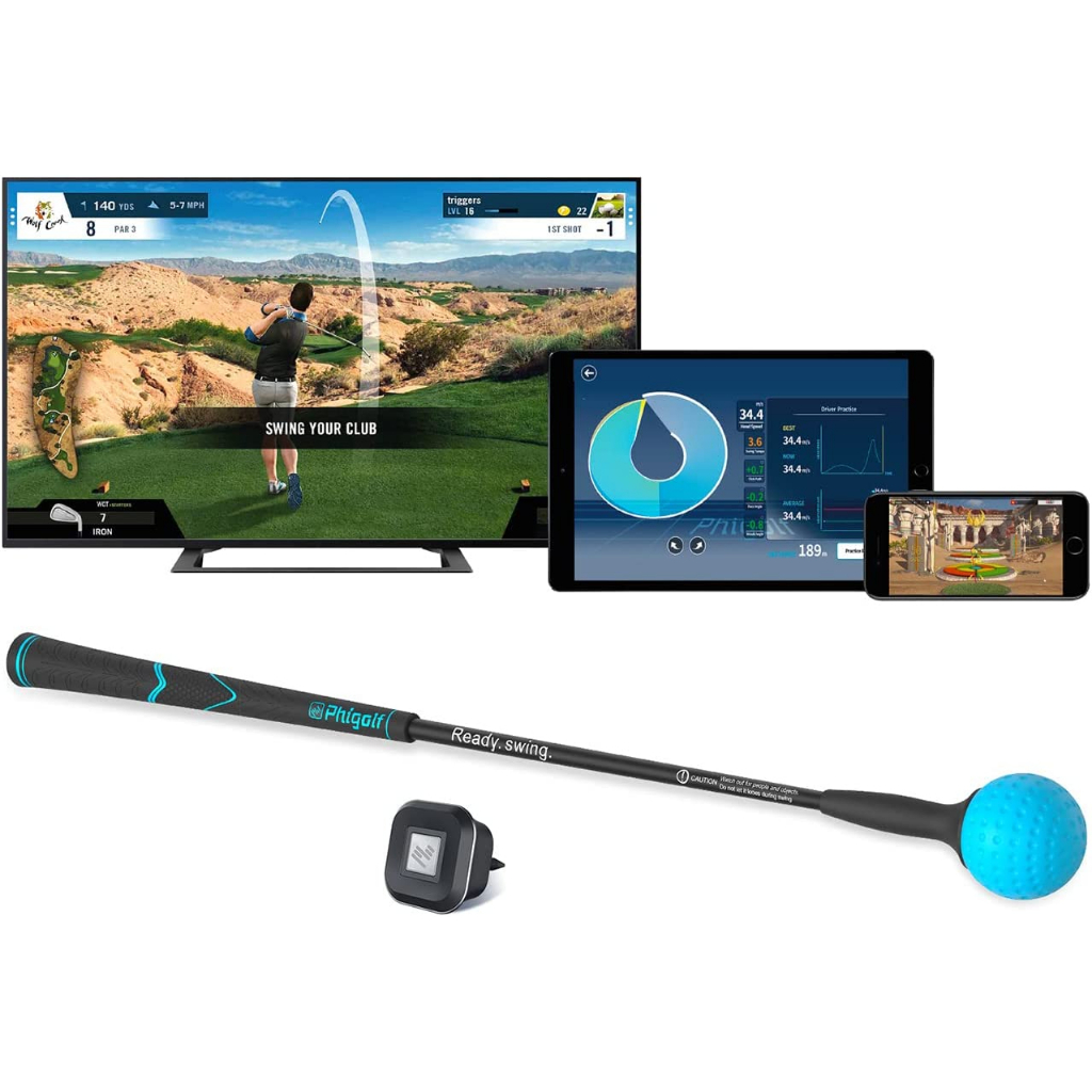 PHIGOLF Phigolf2 Golf Simulator พร้อม Swing Stick สำหรับการใช้งาน