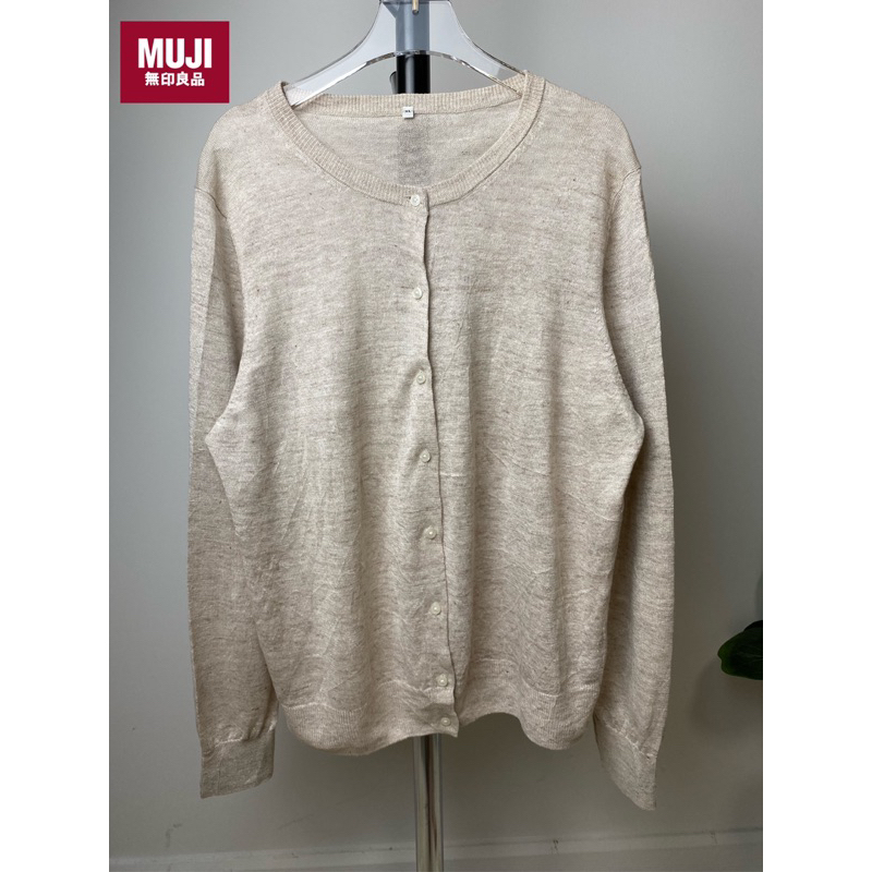 เสื้อคาร์ดิแกน-muji-linen-แท้-size-xl