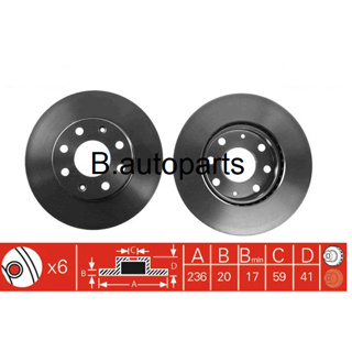 จานเบรคหน้า CHEVROLET AVEO T200 T250 T255 1.4 1.6 2006-2012 RUNSTOP /คู่