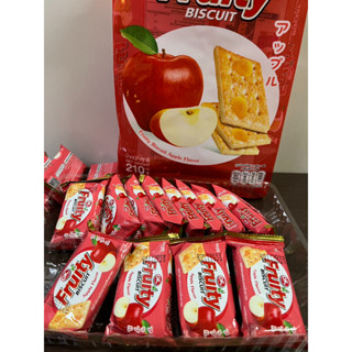 ขนมปังอบกรอบตราโอเค(ยกลัง) รสapple -fruit Biscuit -(1ลังมี24ห่อ)