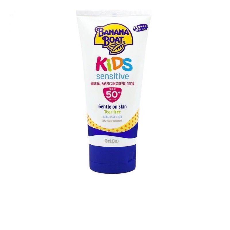 Banana Boat Kids Sensitive Mineral SPF50+ PA++++ ขนาด 90 ml. Shopee