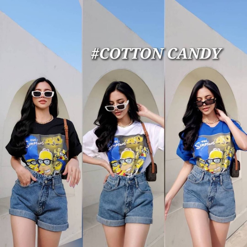 cotton-candy-เสื้อยืด-simpson-gang