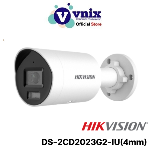 DS-2CD2023G2-IU(4mm) กล้องวงจรปิด มีไมค์ Hikvision 2MP WDR Fixed Bullet ...