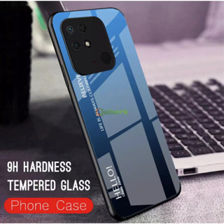 [ส่งจากไทย] Case Xiaomi Redmi 10C เคสกระจกสองสี เคสกันกระแทก ขอบนิ่ม เคสกระจกไล่สี สินค้าใหม่