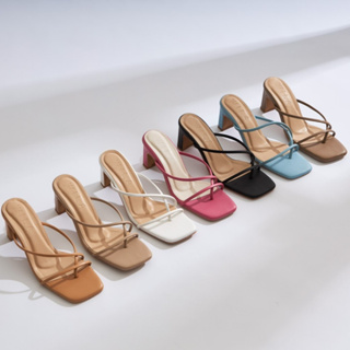 สินค้า Dumpling heels รองเท้าส้นสูงหัวตัด ความสูง 2.5นิ้ว กดสั่งได้เลยค่ะ (Wila shoes)