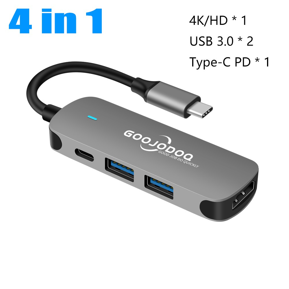 GOOJODOQ USB Type-C Hub รองรับ Hdmi 4K VGA Rj45 LAN Ethernet SD Tf USB ...