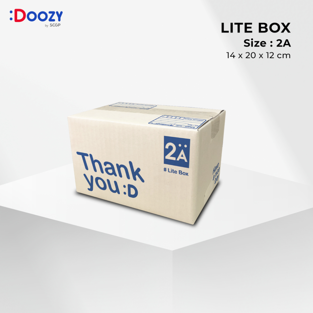 lite-box-กล่องไปรษณีย์-ขนาด-2a-14x20x12-ซม-แพ็ค-20-ใบ-กล่องพัสดุ-กล่องฝาชน-doozy-pack-ถูกที่สุด
