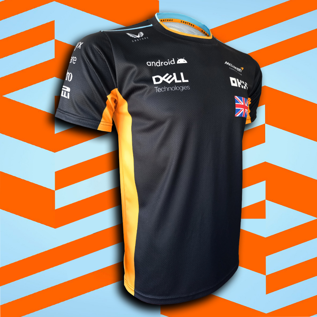 เสื้อยืดคอกลม F1T-Shirt McLaren เสื้อยืดทีม แม็คลาเรน รุ่น Lando Norris ...
