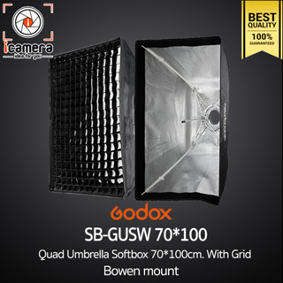 ภาพหน้าปกสินค้าGodox Softbox SB-GUSW 70*100 cm. With Grid - [ Bowen Mount ] Quad Umbrella Softbox วิดีโอ รีวิว Live ถ่ายรูปติบัตร ที่เกี่ยวข้อง